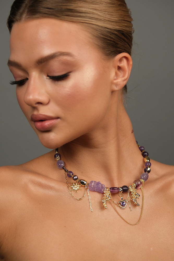 Колье «Аметисты в золоте» - фото 3