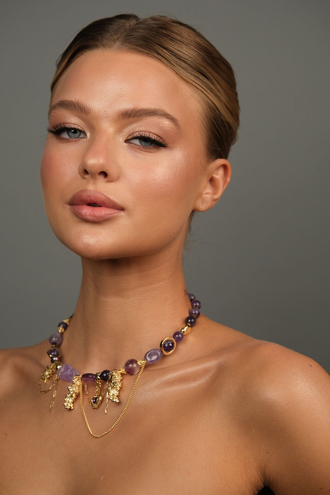 Колье «Аметисты в золоте» - фото 2