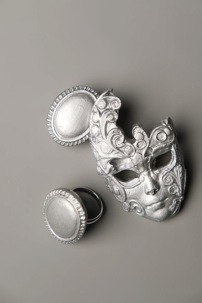 Серьги и кольцо «Карнавал». Цвет: серебро - фото 4