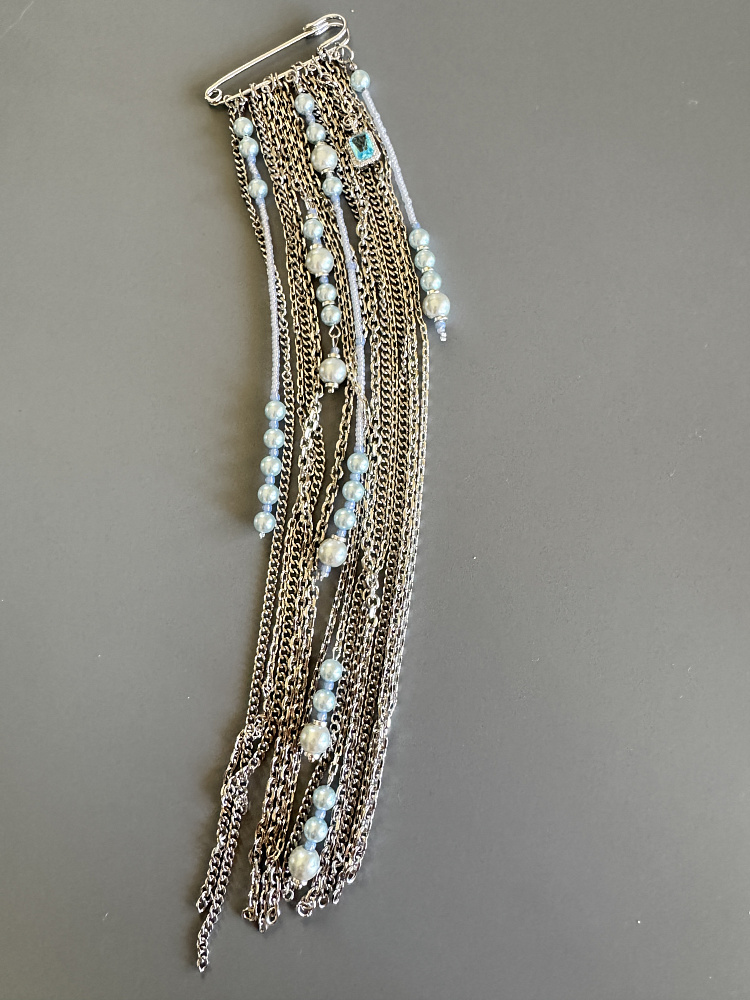 Брошь-булавка «SKY» с жемчугом swarovsky - фото 6