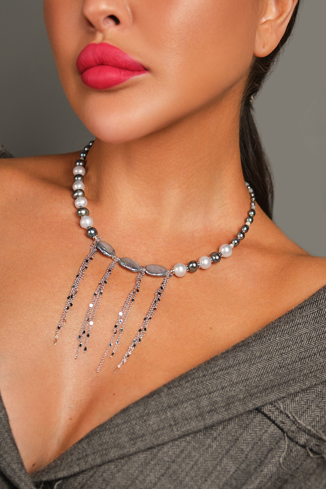 Колье «Шик» из натурального жемчуга